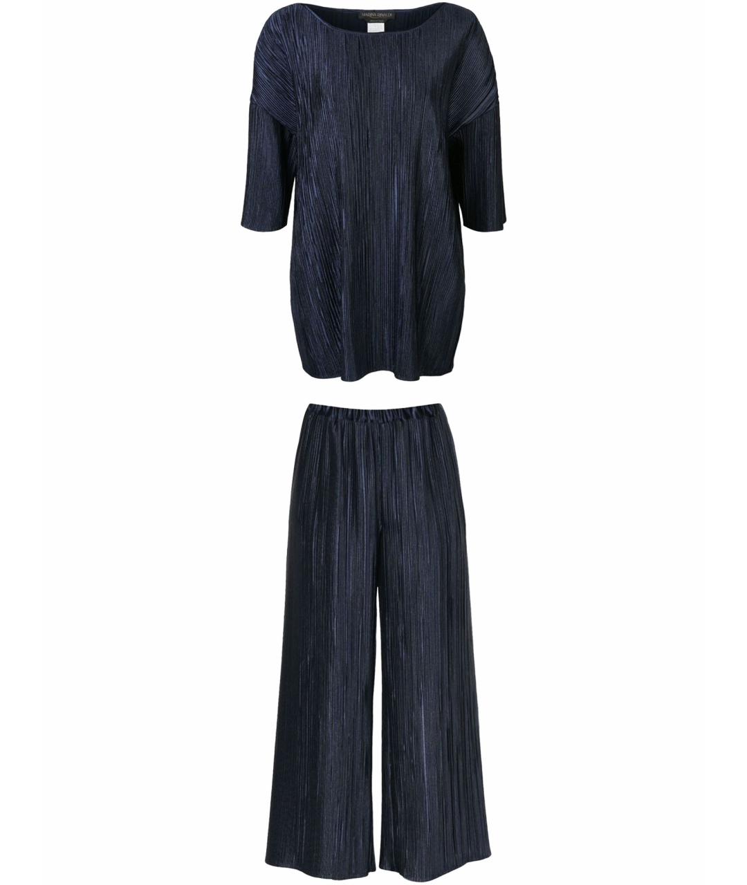MAX MARA Синий полиэстеровый костюм с брюками, фото 1