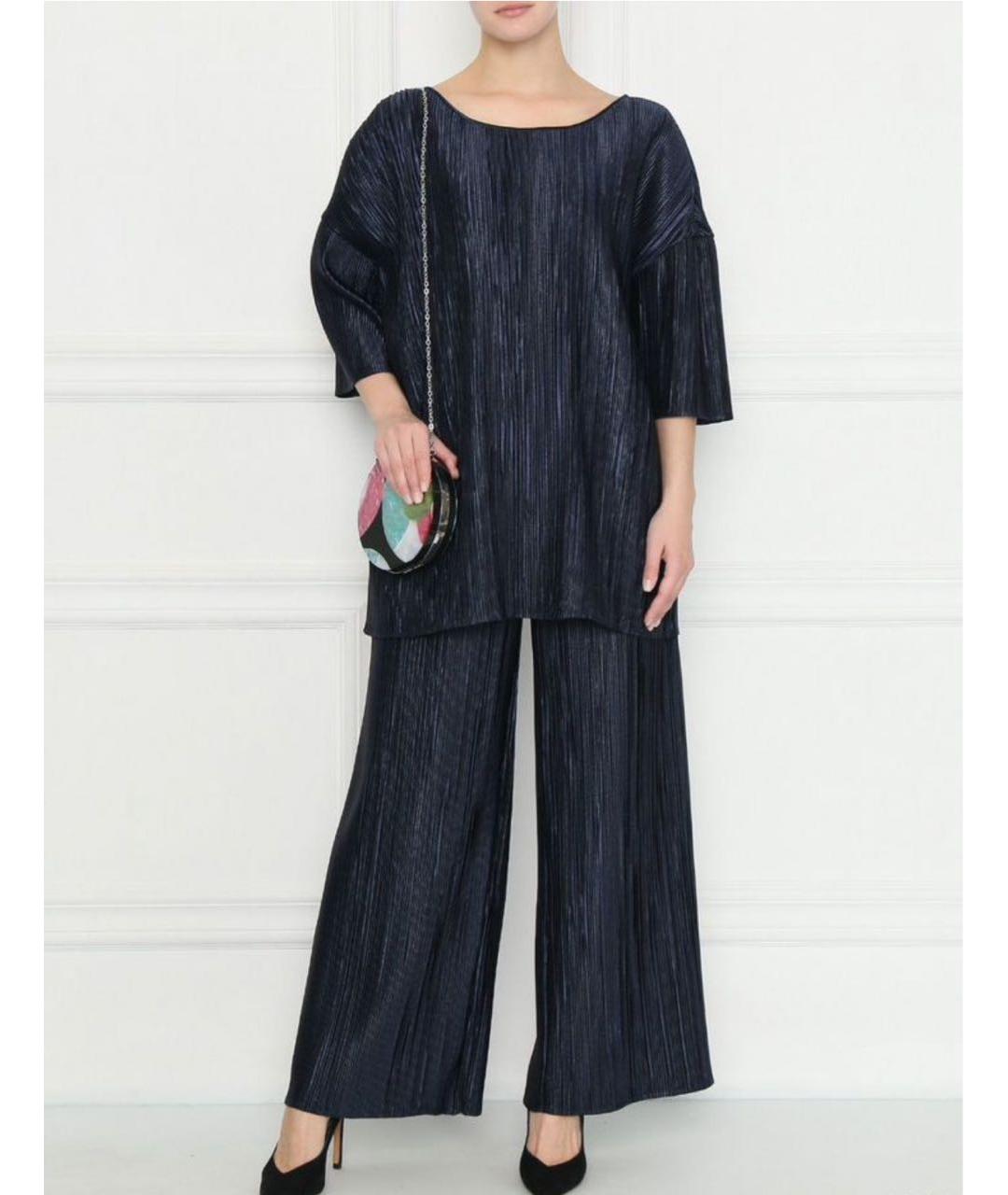 MAX MARA Синий полиэстеровый костюм с брюками, фото 7