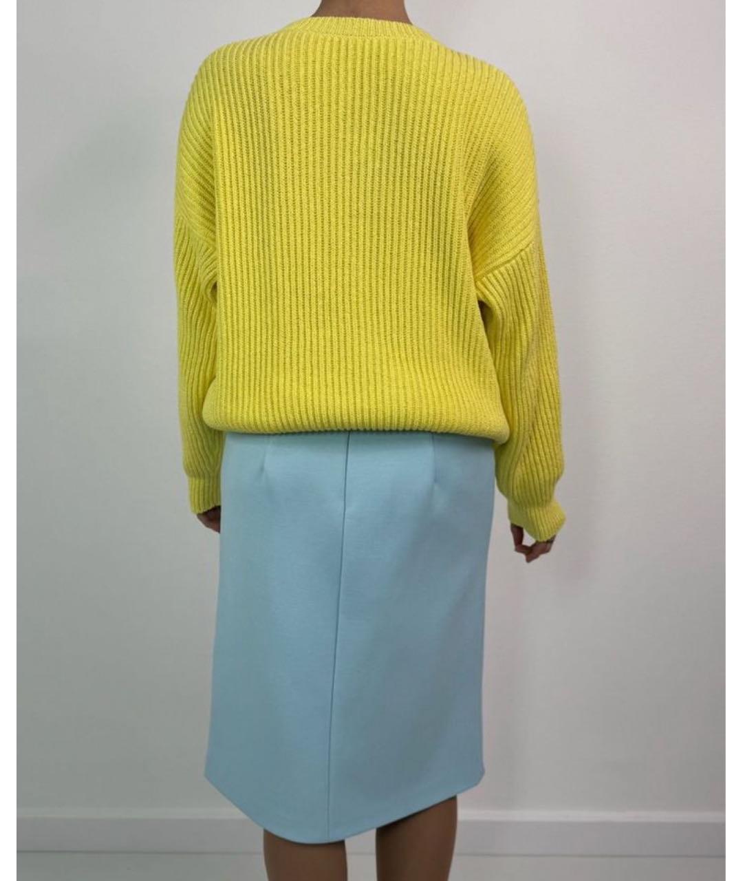 SPORTMAX Голубая вискозная юбка мини, фото 5