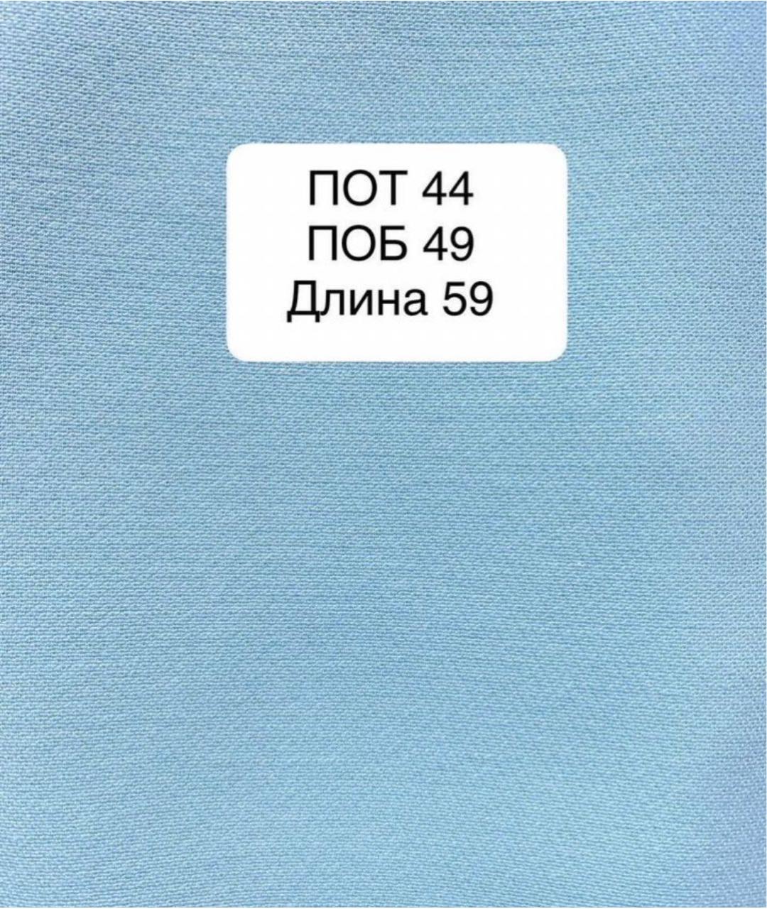 SPORTMAX Голубая вискозная юбка мини, фото 4