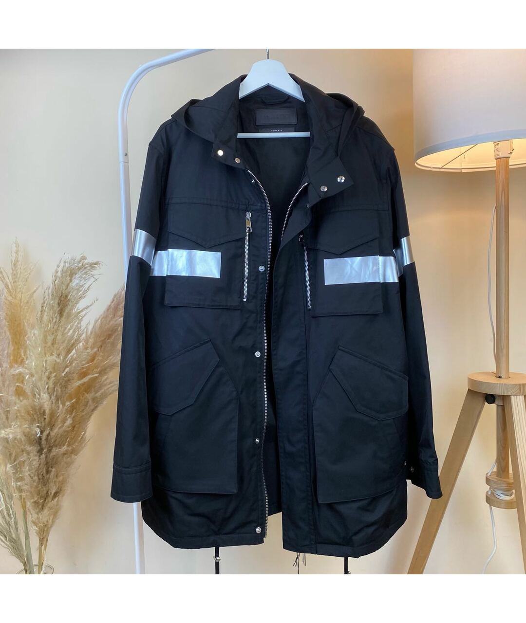 NEIL BARRETT Черная хлопко-эластановая куртка, фото 2