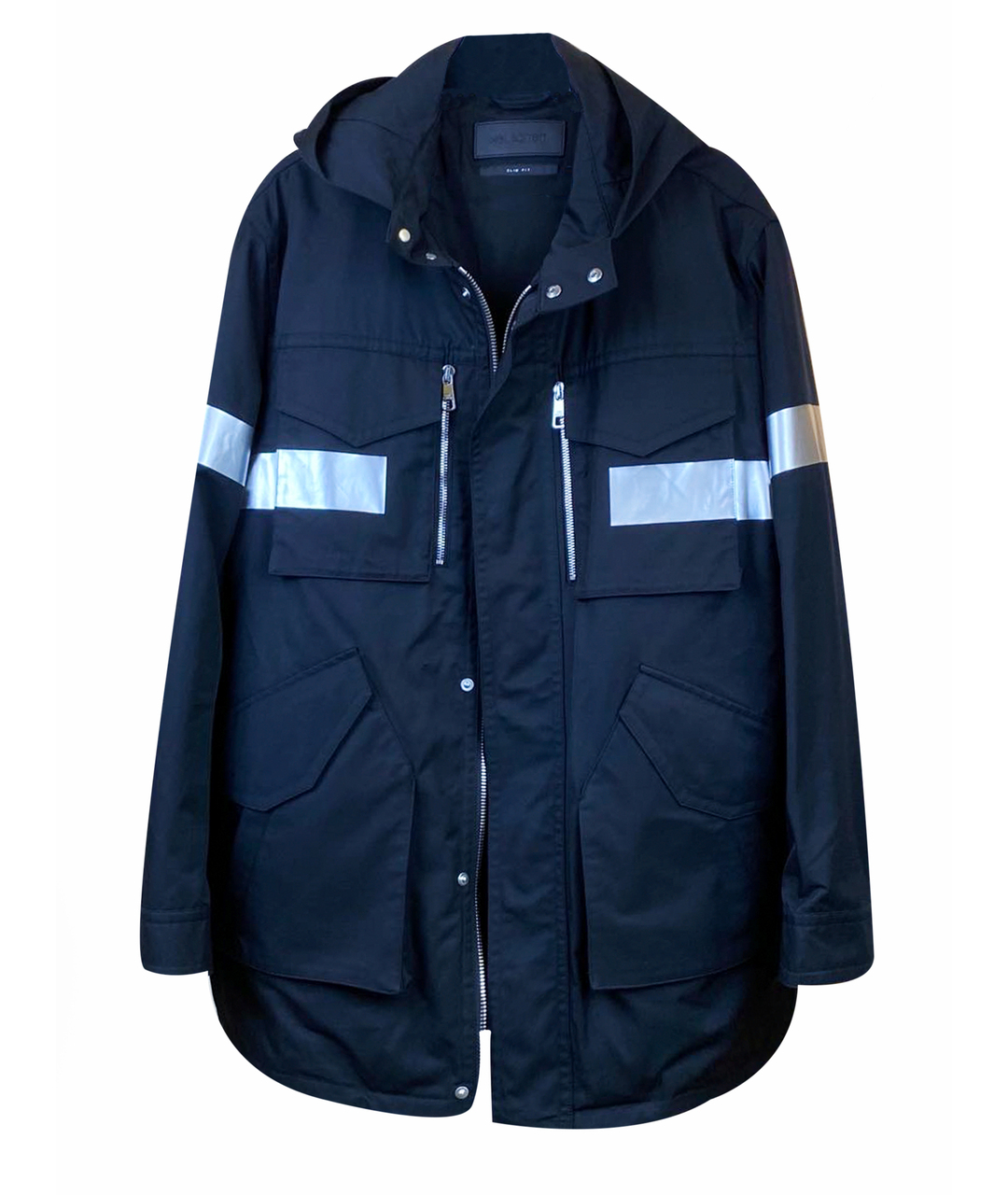 NEIL BARRETT Черная хлопко-эластановая куртка, фото 1