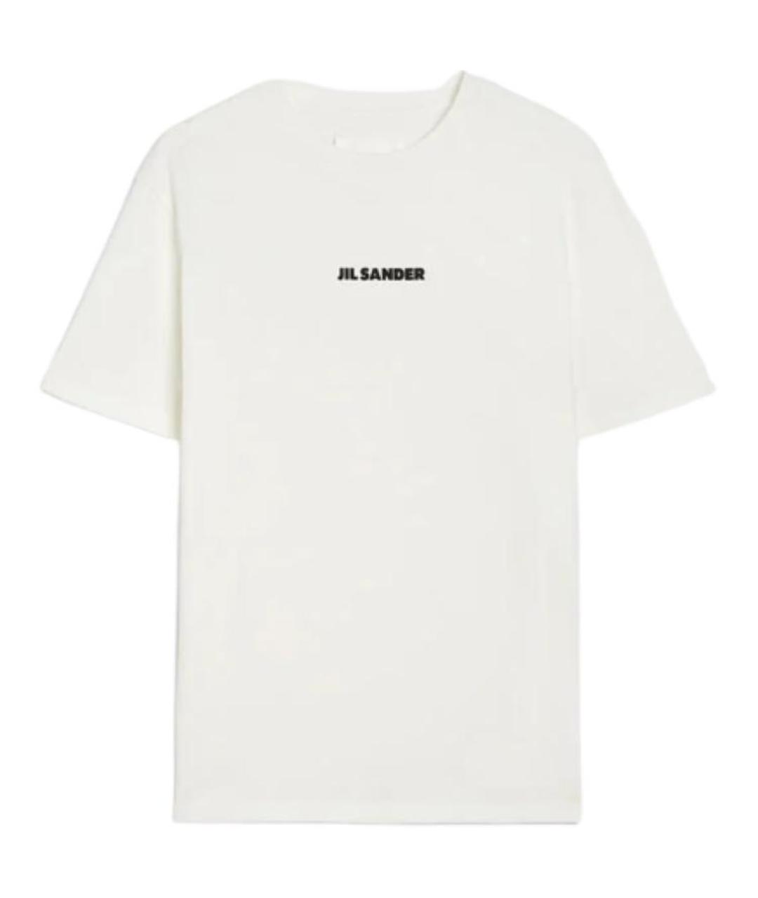 JIL SANDER Белая хлопковая футболка, фото 1