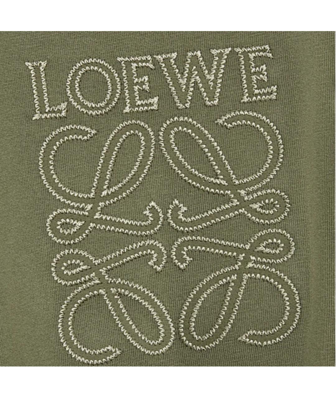 LOEWE Зеленая хлопковая футболка, фото 5
