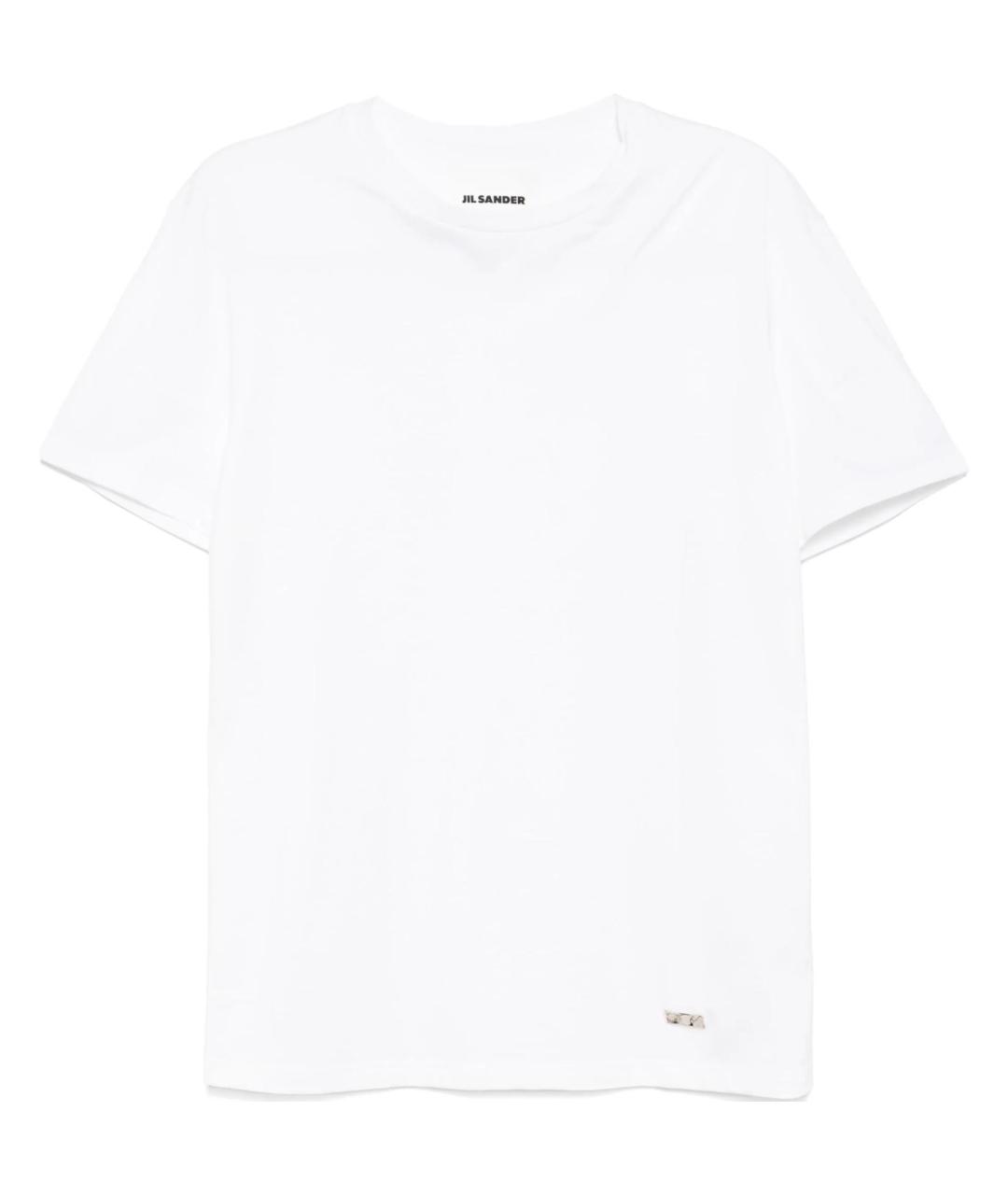 JIL SANDER Белая хлопковая футболка, фото 1