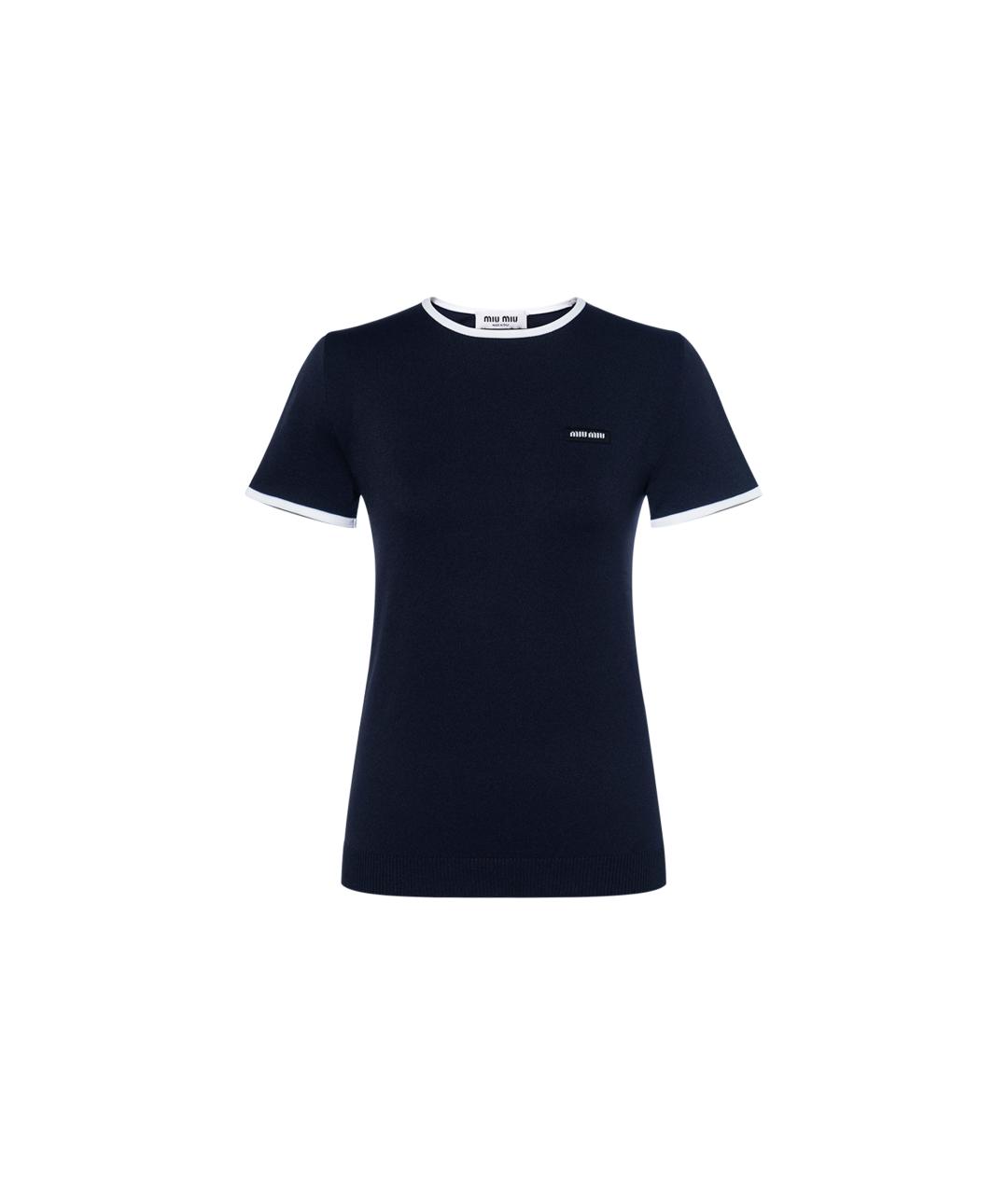 MIU MIU Синяя футболка, фото 1