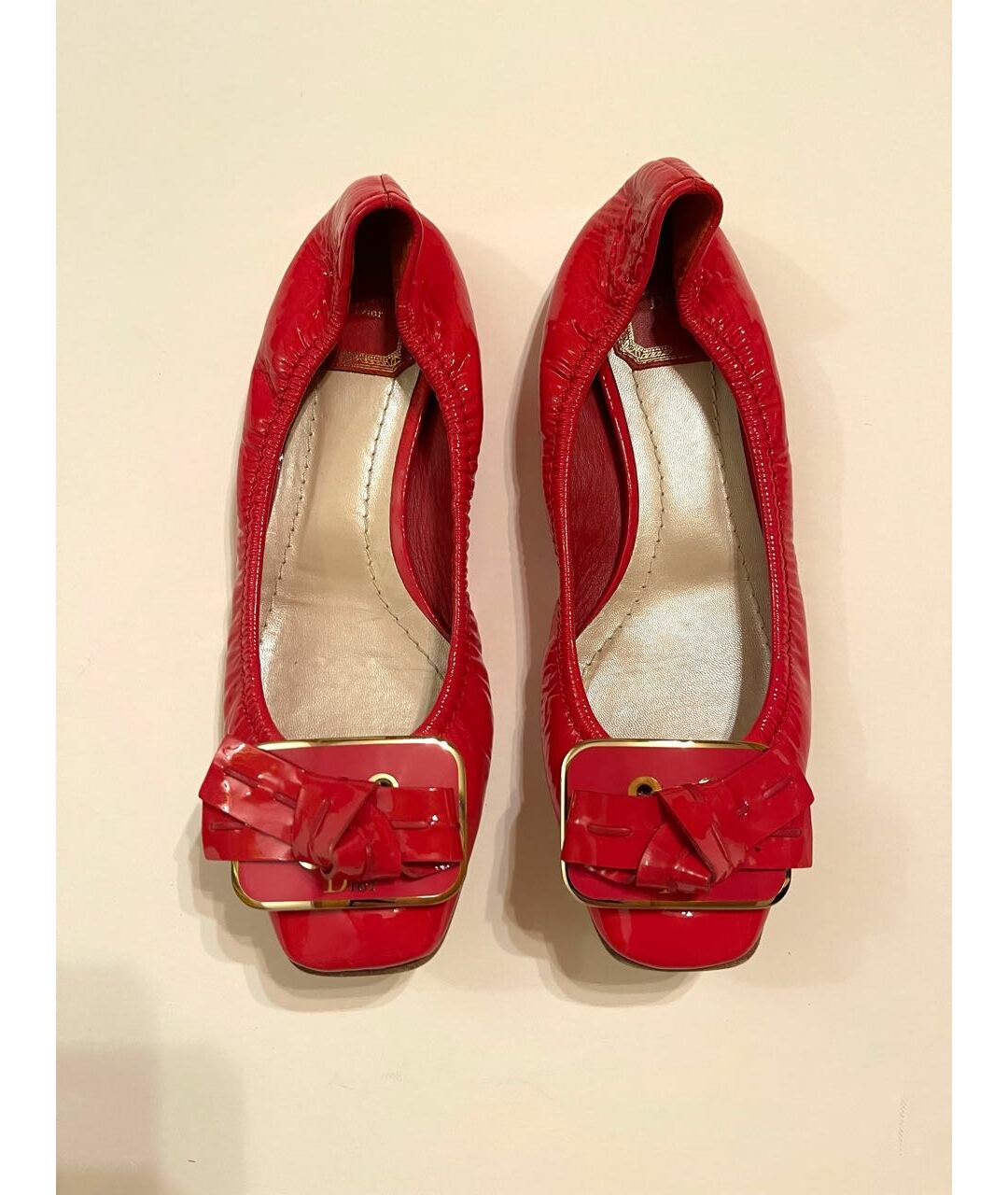 CHRISTIAN DIOR PRE-OWNED Розовые балетки из лакированной кожи, фото 2