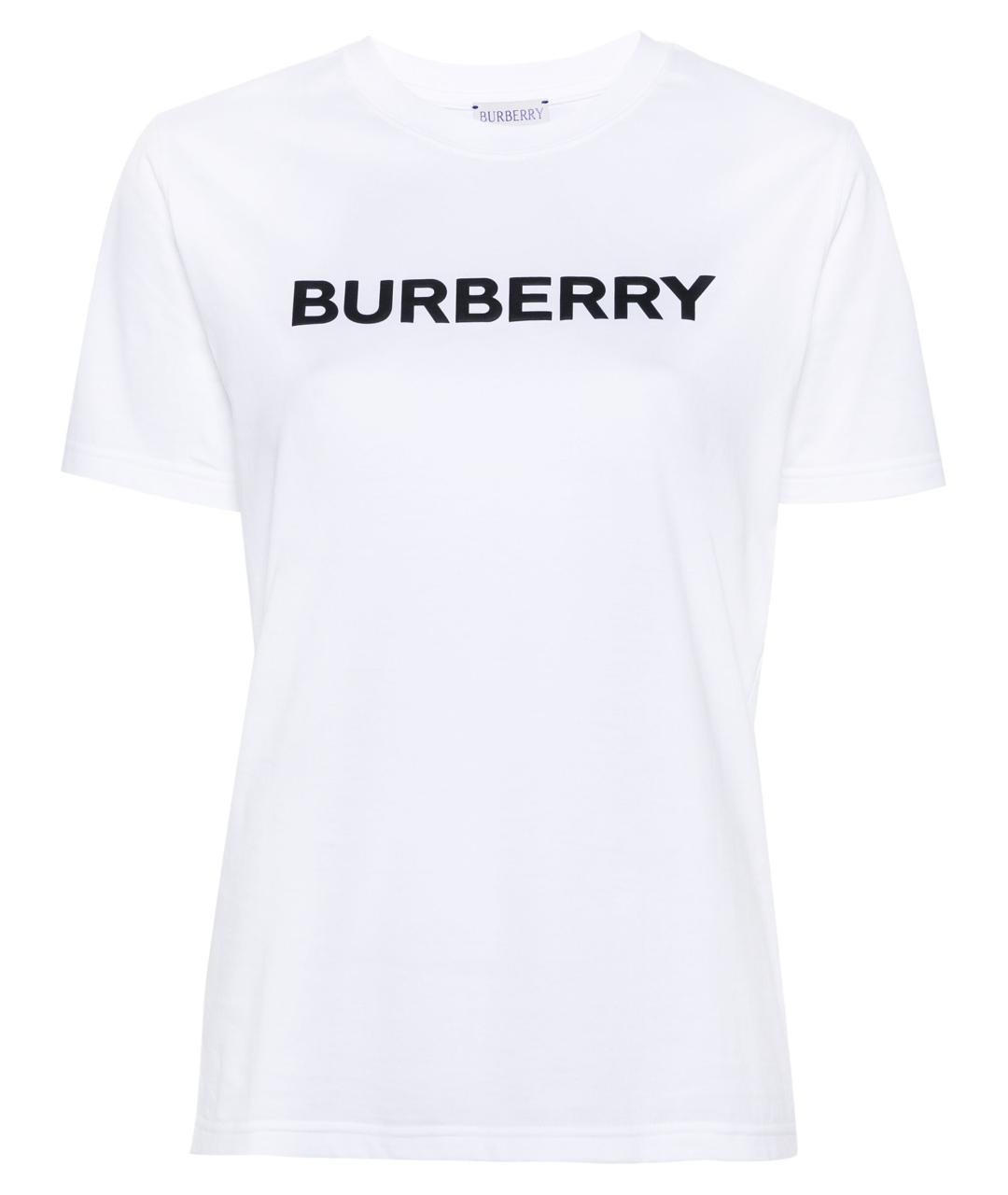 BURBERRY Белая хлопковая футболка, фото 1