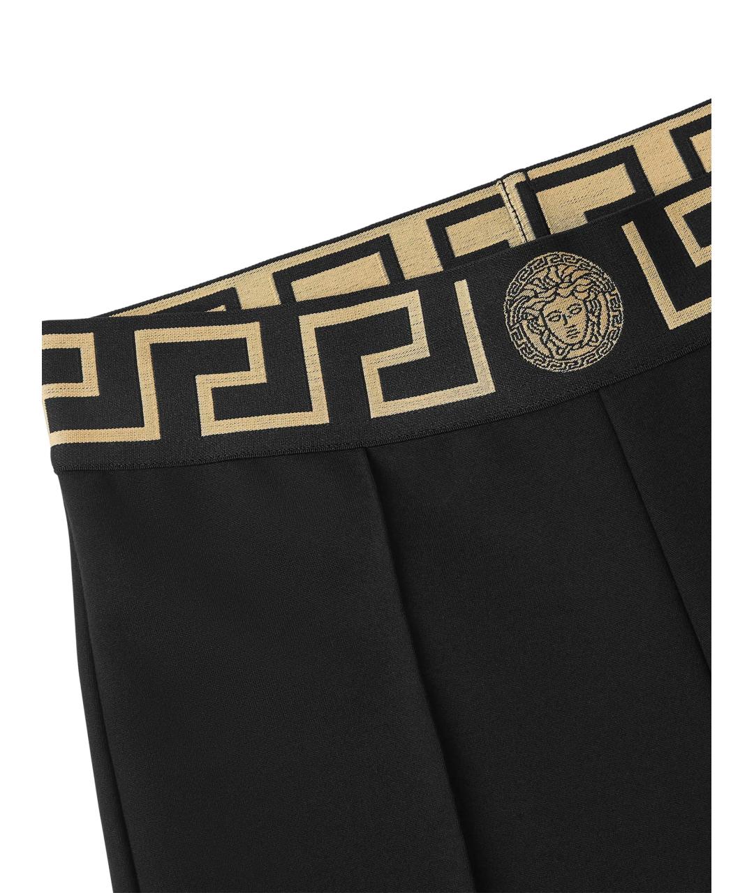 VERSACE Черные вискозные леггинсы и велосипедки, фото 3