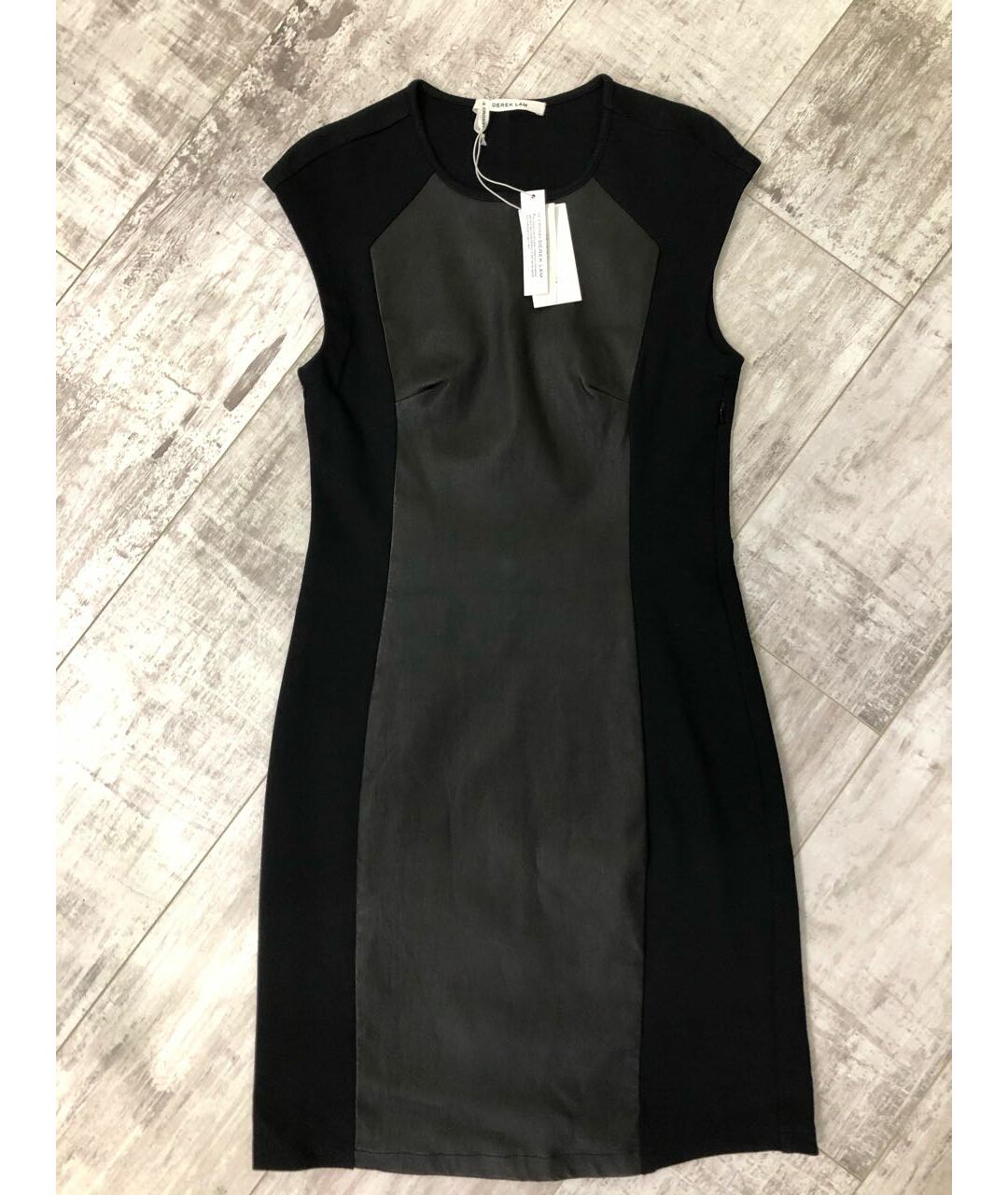 DEREK LAM 10 CROSBY Черное вискозное повседневное платье, фото 5