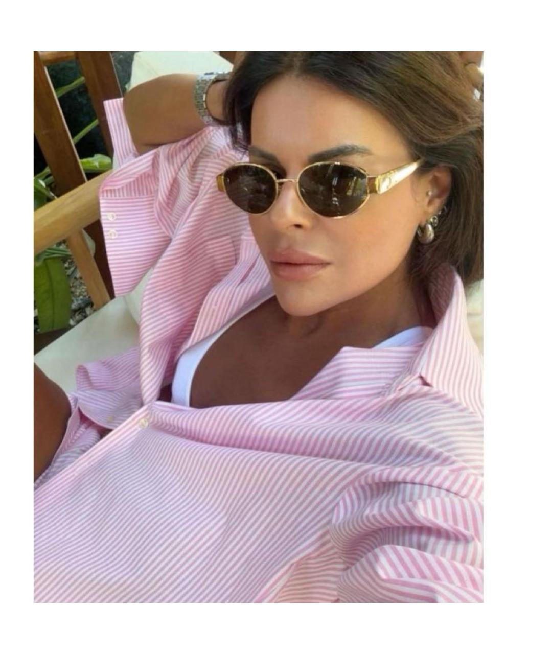 CELINE Золотые металлические солнцезащитные очки, фото 7