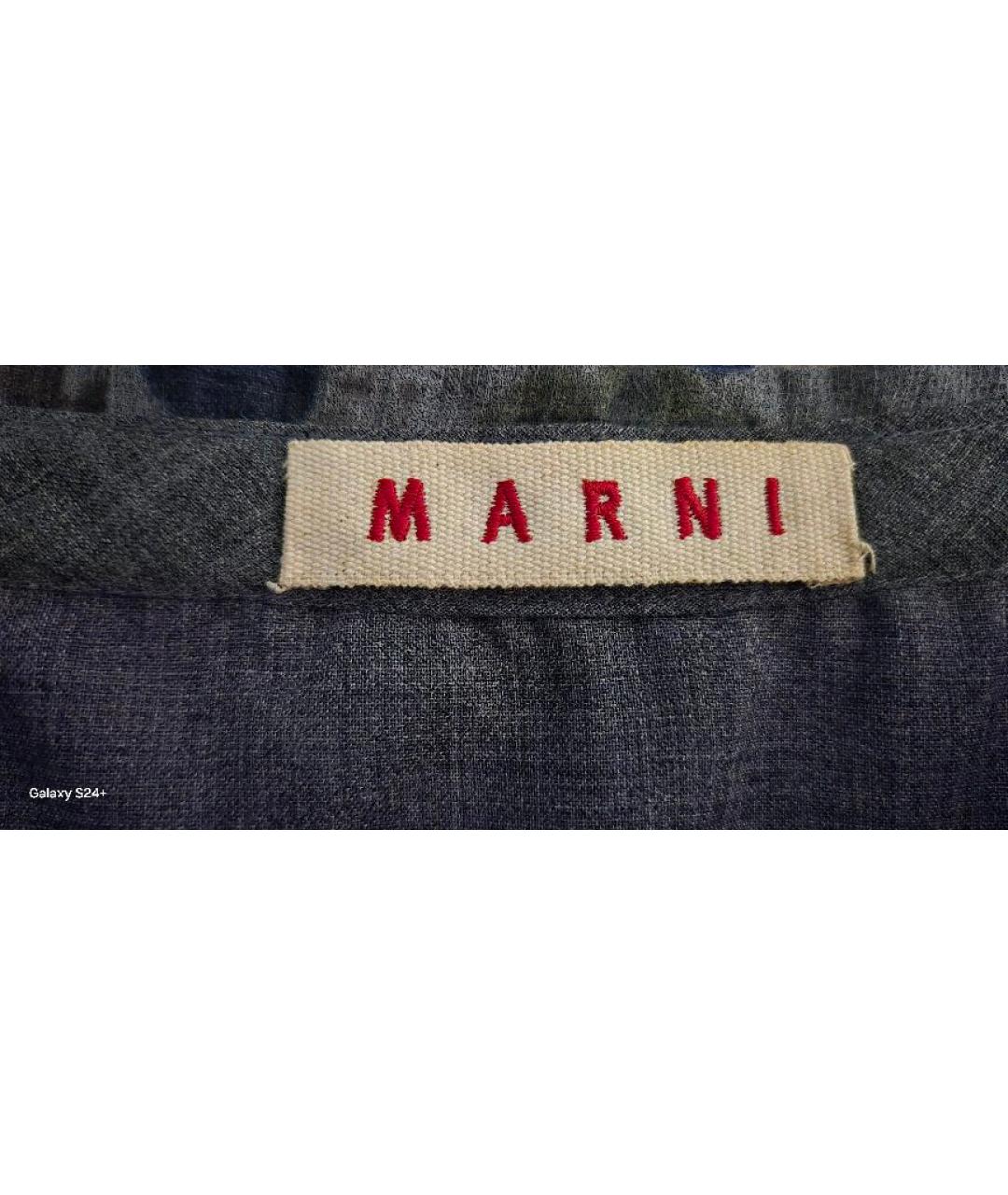 MARNI Мульти шелковая юбка миди, фото 3