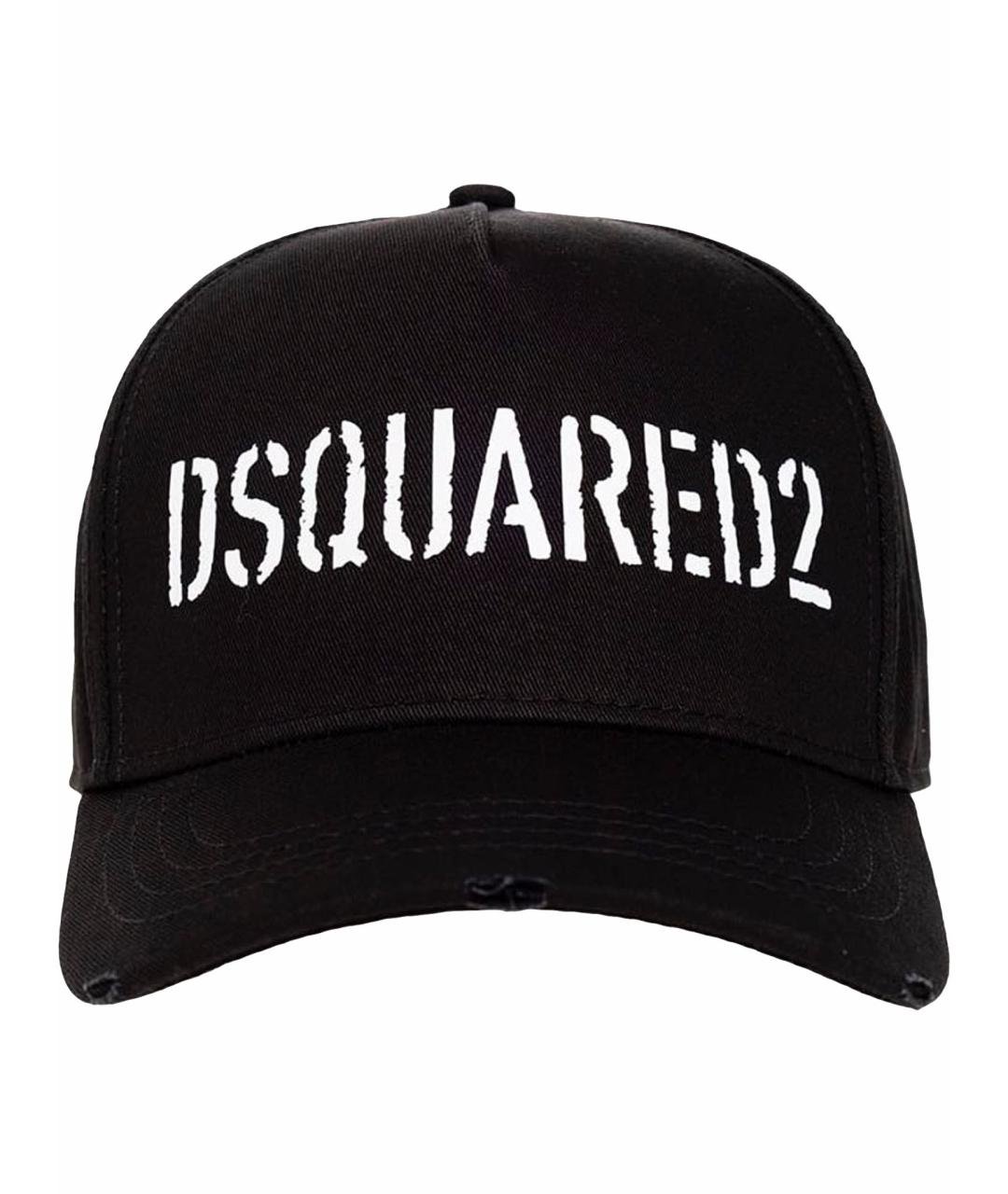 DSQUARED2 Черная хлопковая кепка/бейсболка, фото 1