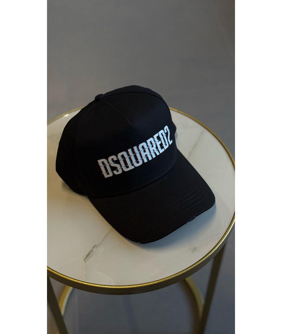 DSQUARED2 Черная хлопковая кепка/бейсболка, фото 4