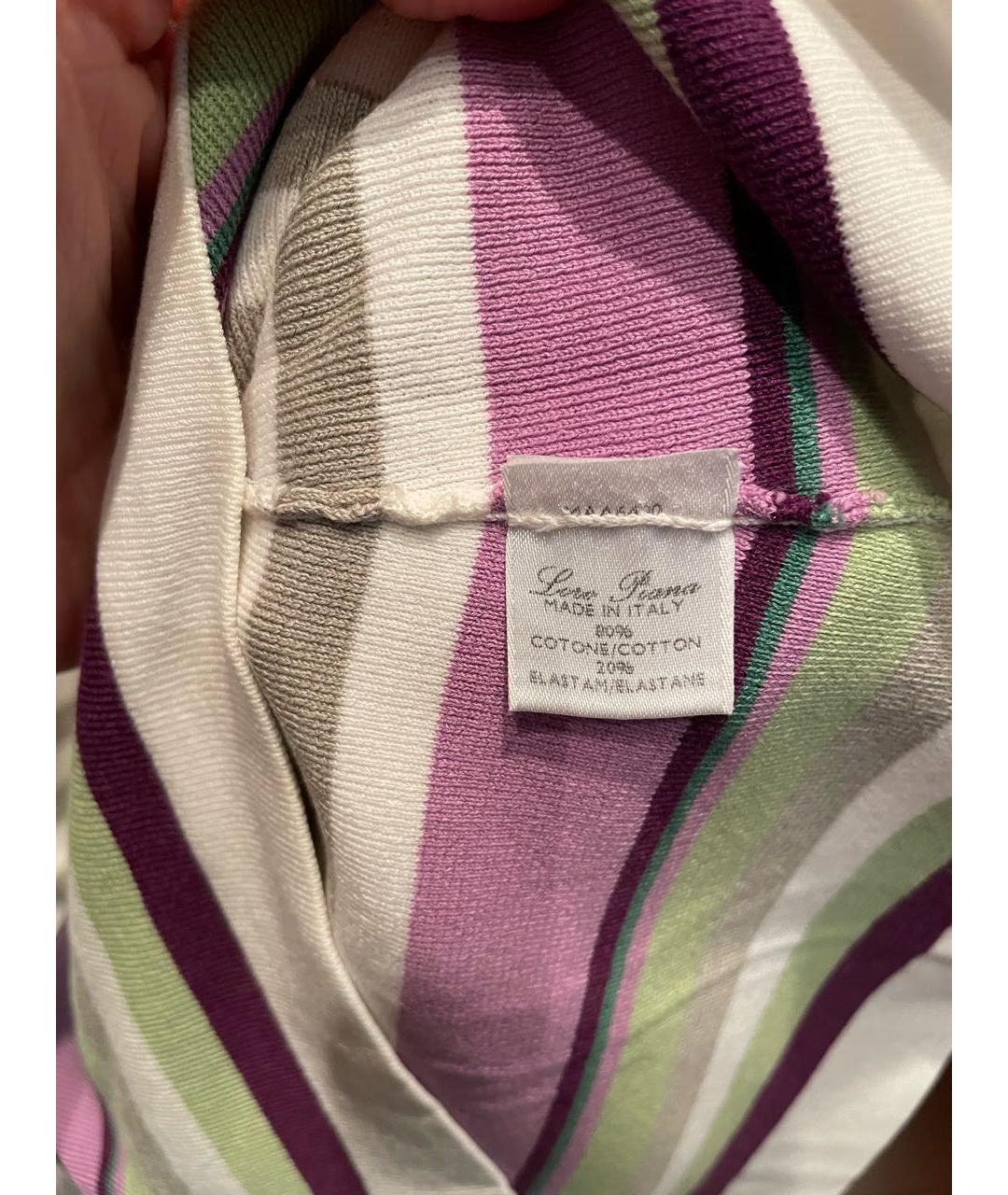 LORO PIANA Белый хлопковый джемпер / свитер, фото 4