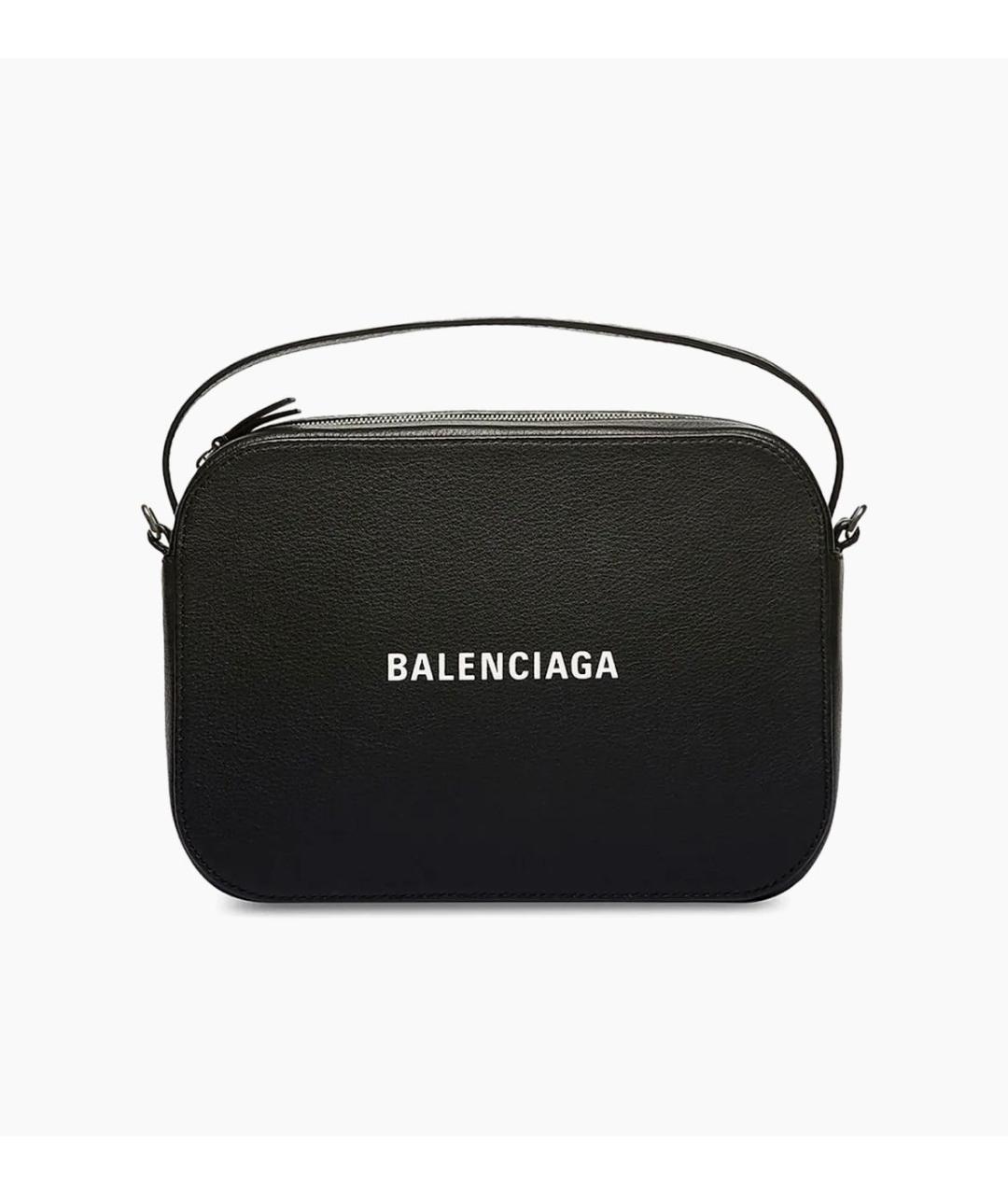 BALENCIAGA Черная кожаная сумка через плечо, фото 6