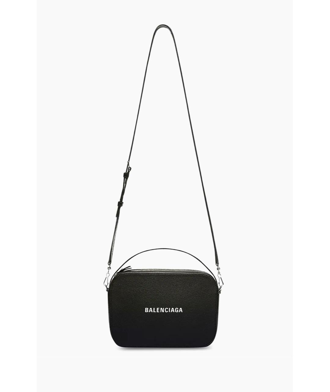 BALENCIAGA Черная кожаная сумка через плечо, фото 3