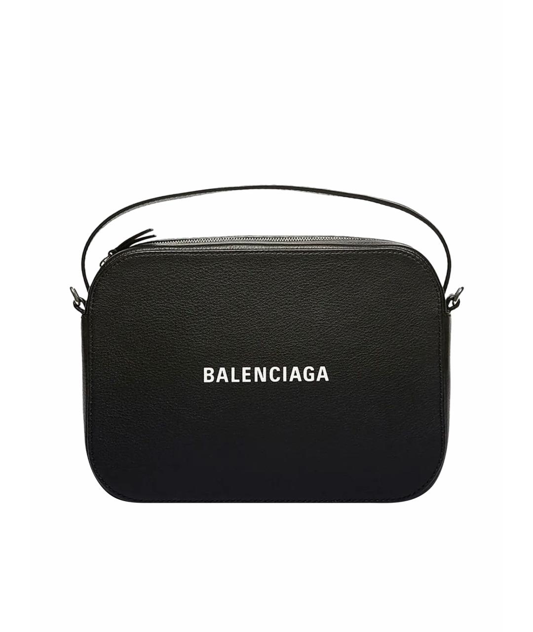 BALENCIAGA Черная кожаная сумка через плечо, фото 1
