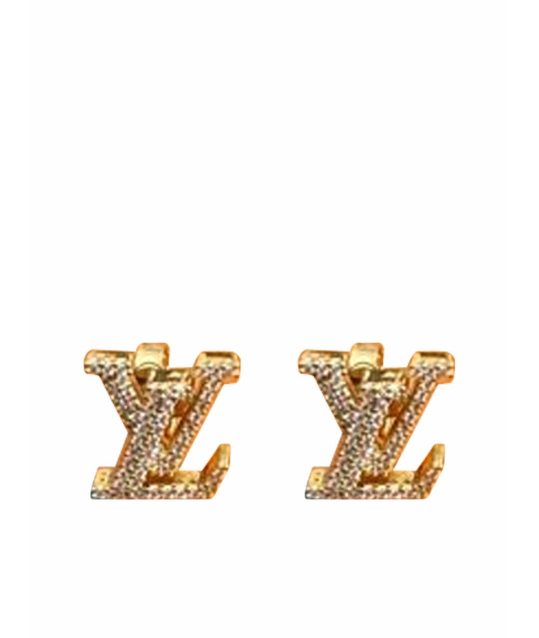 LOUIS VUITTON Золотые позолоченные серьги, фото 1