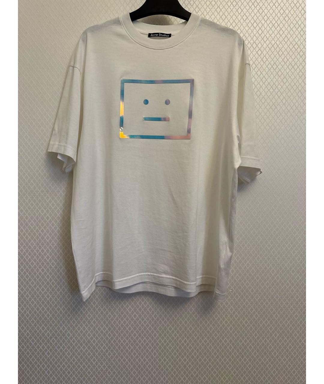 ACNE STUDIOS Белая хлопковая футболка, фото 3