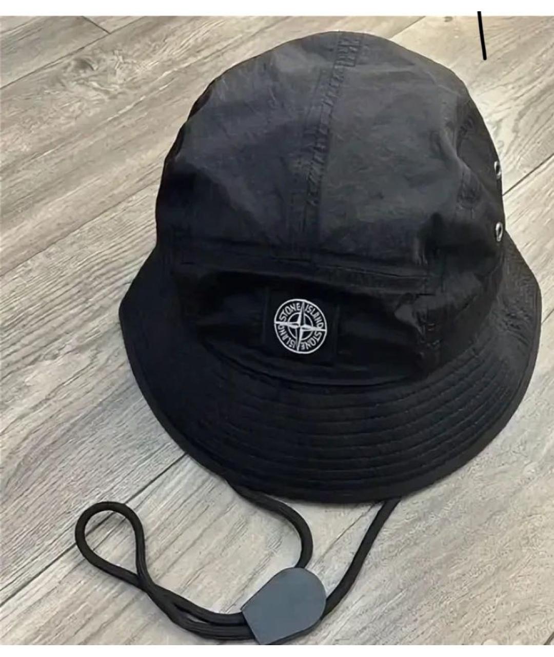 STONE ISLAND Черная синтетическая кепка/бейсболка, фото 2