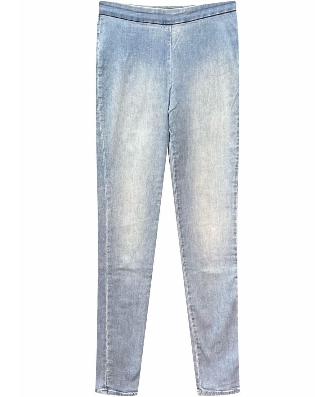 BALMAIN Голубые хлопко-эластановые джинсы слим, фото 1