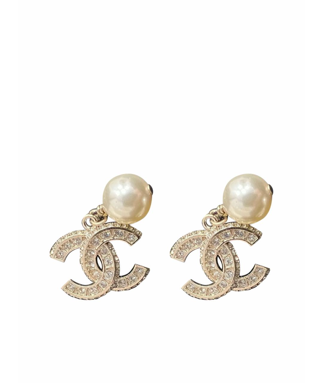 CHANEL Белые жемчужные серьги, фото 1