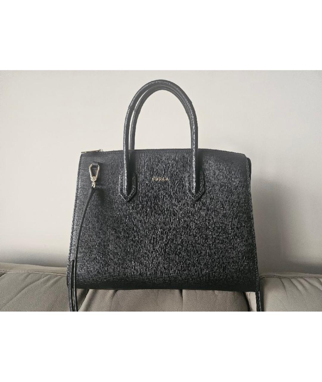 FURLA Черная сумка тоут, фото 2