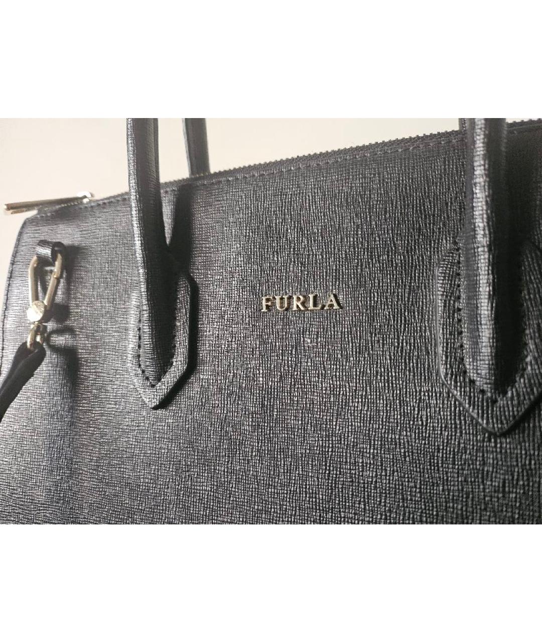 FURLA Черная сумка тоут, фото 7