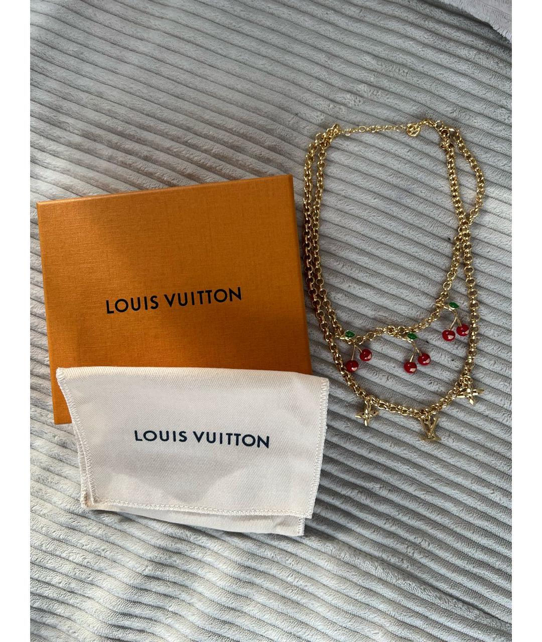 LOUIS VUITTON Золотое позолоченное колье, фото 2