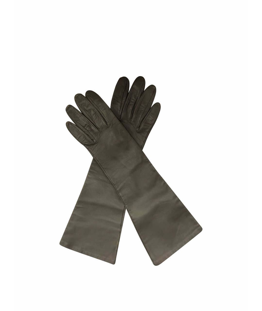FURLA Серые кожаные перчатки, фото 1