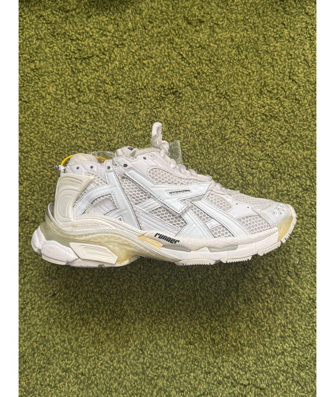 BALENCIAGA Белые текстильные низкие кроссовки / кеды, фото 6