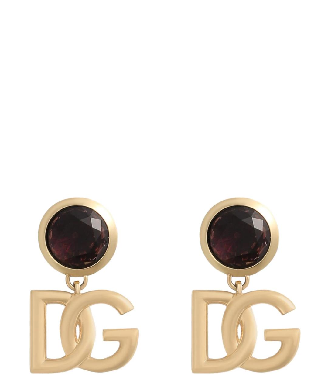 DOLCE&GABBANA Золотые металлические серьги, фото 1