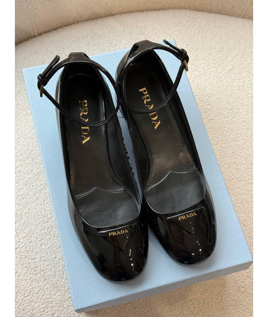 PRADA Черные туфли из лакированной кожи, фото 2