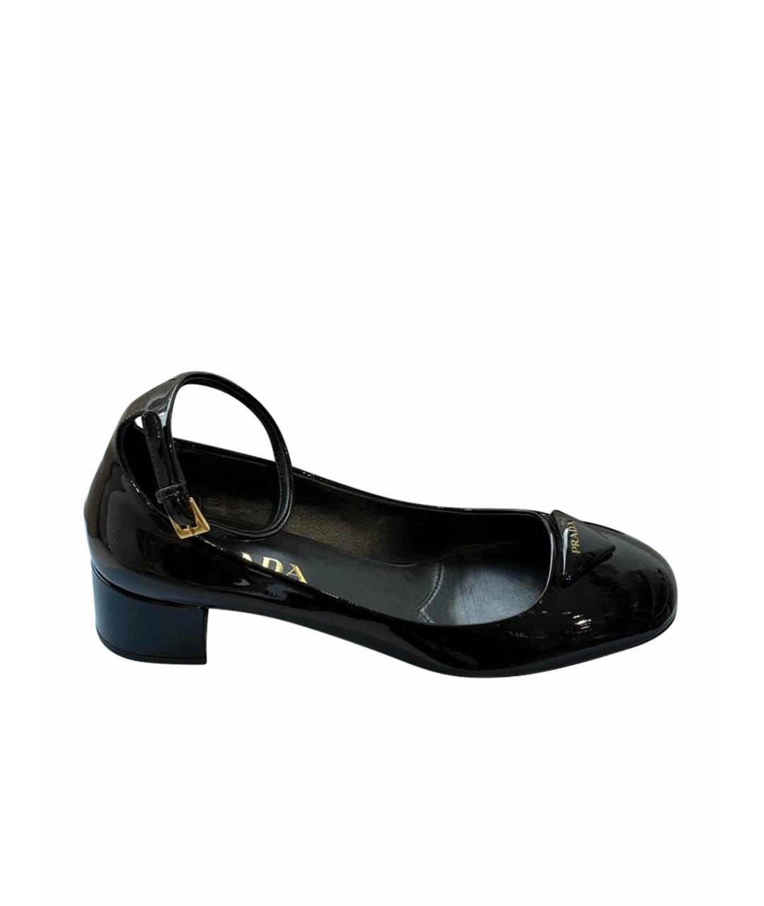 PRADA Черные туфли из лакированной кожи, фото 1