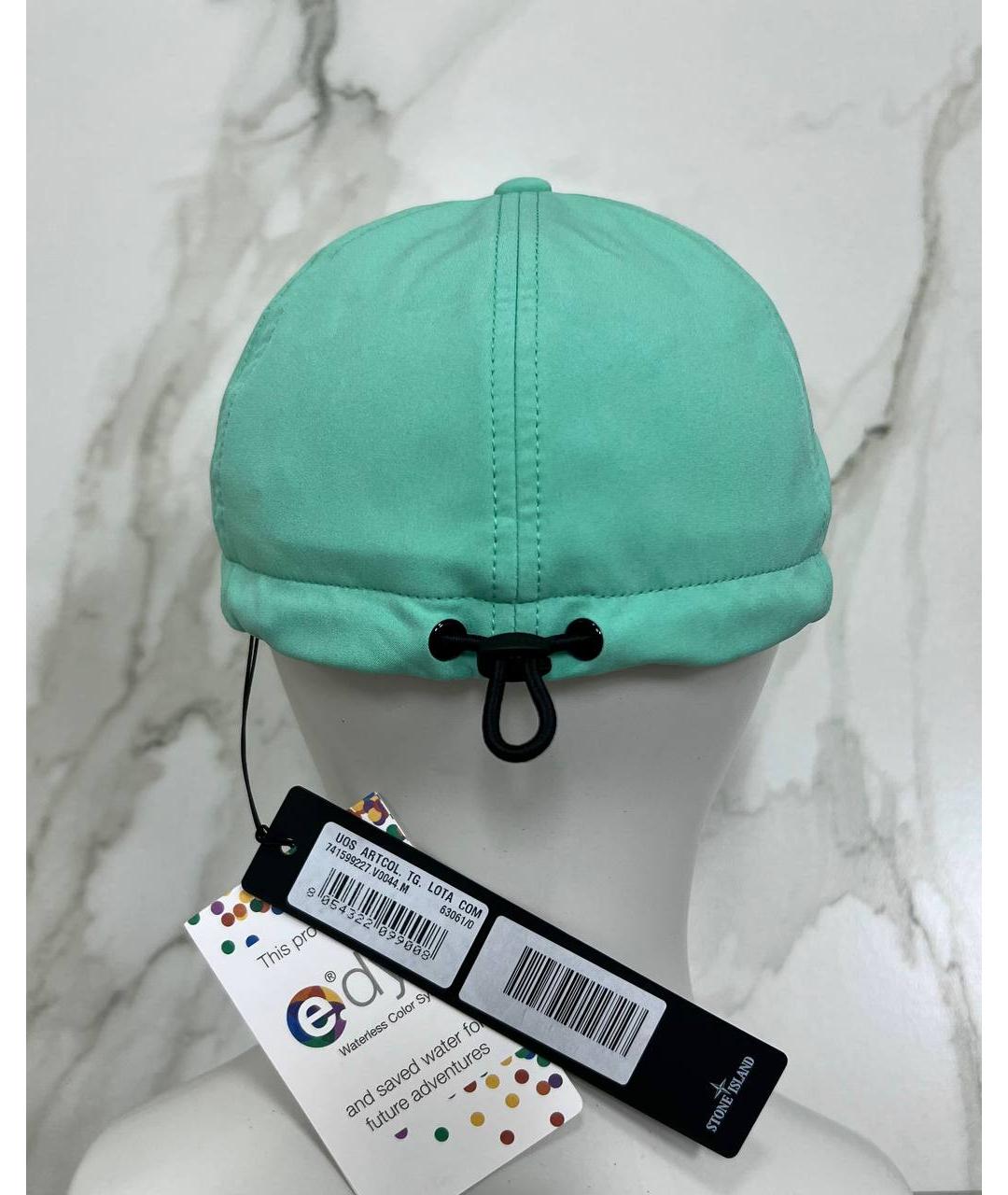 STONE ISLAND Бирюзовая кепка/бейсболка, фото 4