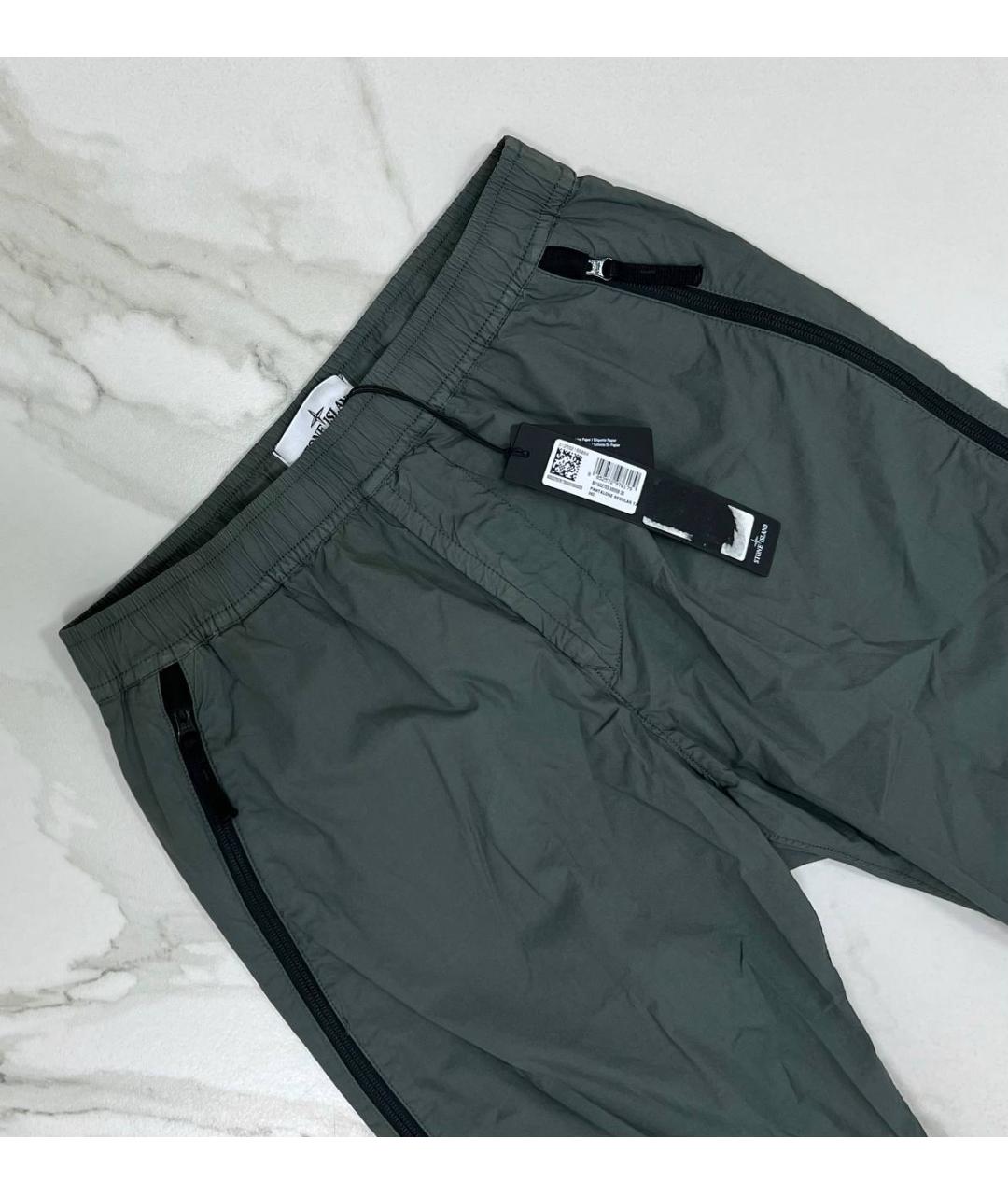 STONE ISLAND Серые повседневные брюки, фото 2