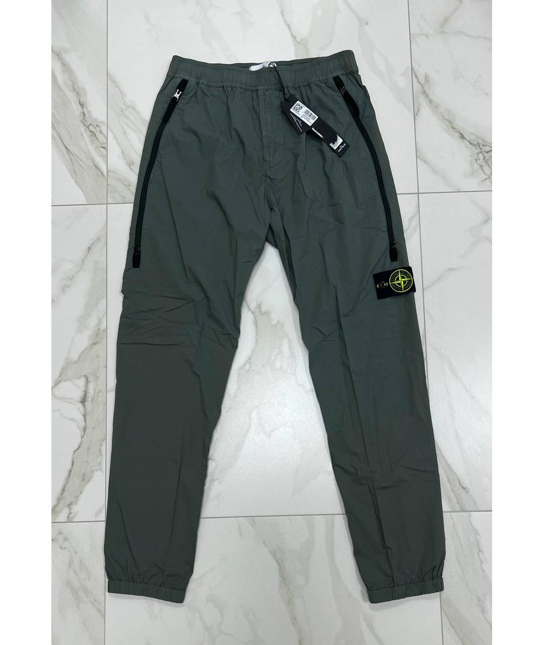 STONE ISLAND Серые повседневные брюки, фото 9