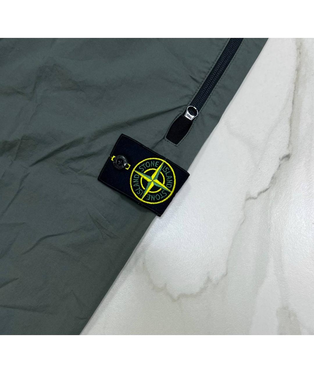 STONE ISLAND Серые повседневные брюки, фото 3