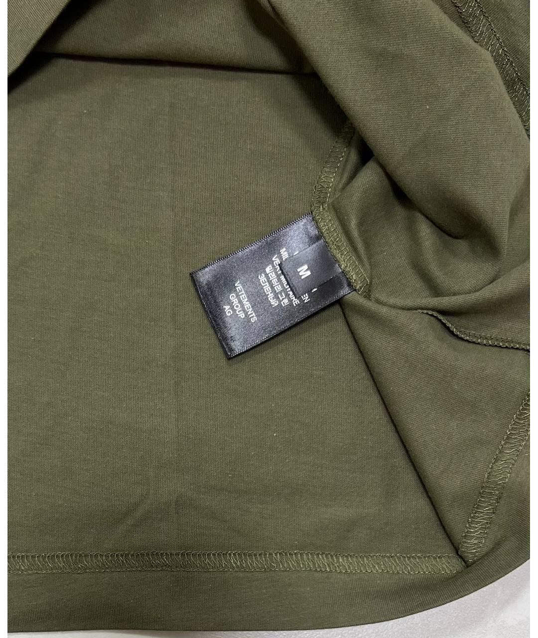 VETEMENTS Зеленая футболка, фото 3