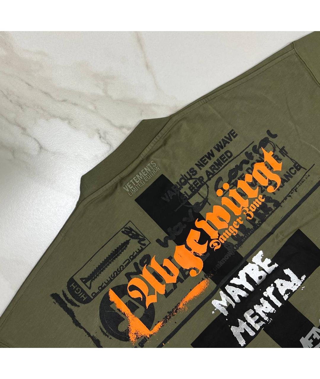 VETEMENTS Зеленая футболка, фото 5