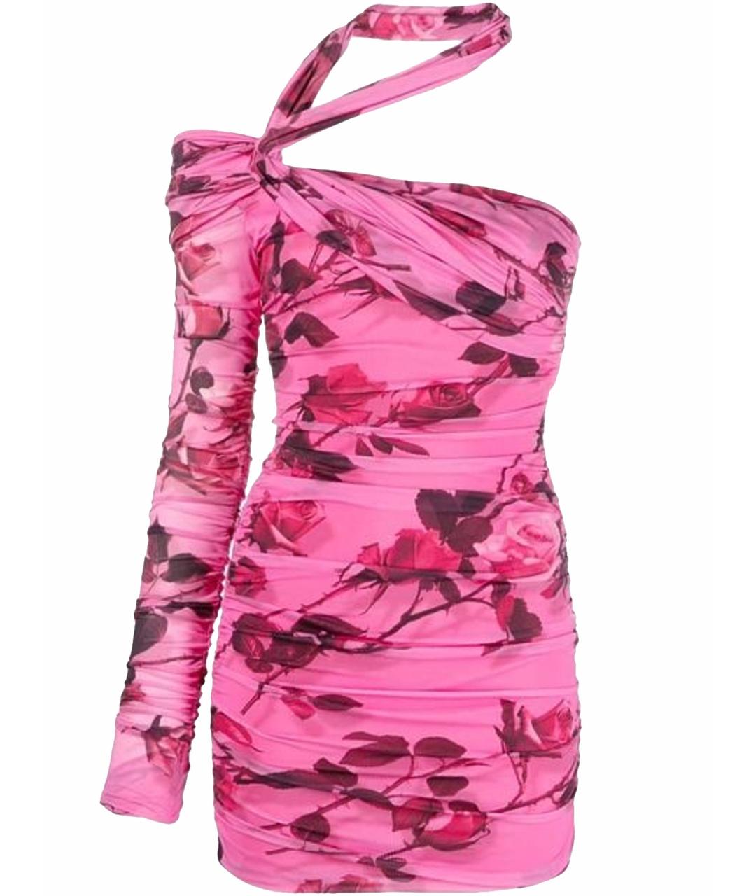 BLUMARINE Розовое полиамидовое коктейльное платье, фото 1