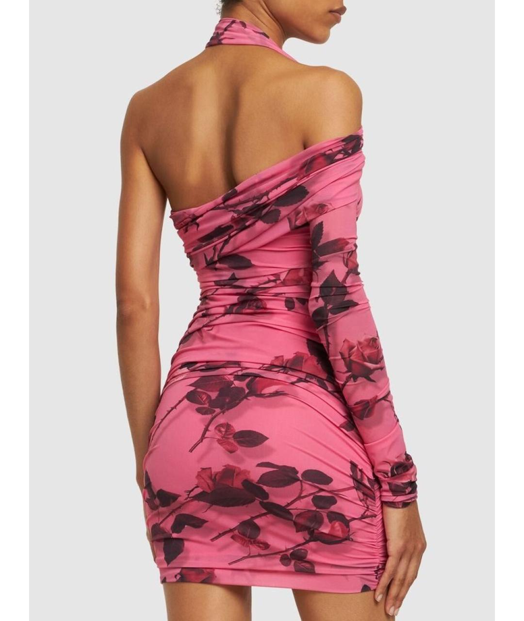 BLUMARINE Розовое полиамидовое коктейльное платье, фото 4