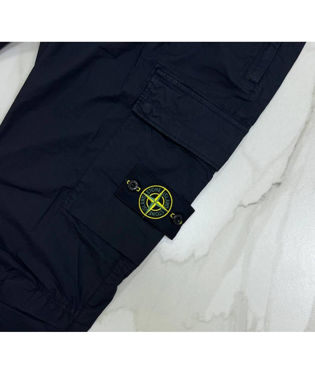 STONE ISLAND Темно-синие повседневные брюки, фото 3