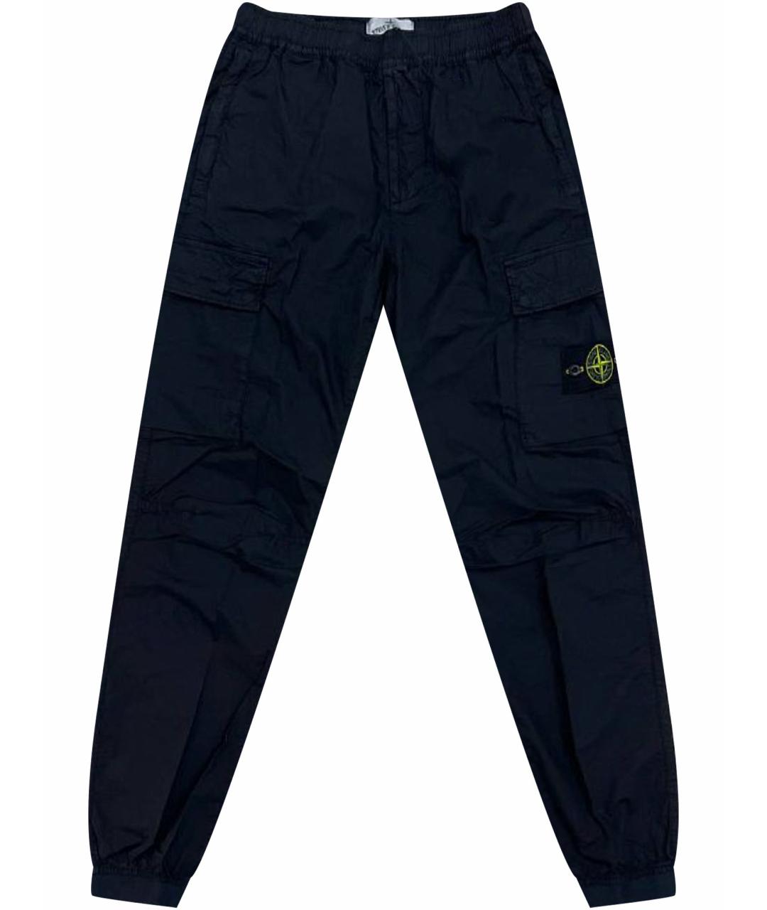 STONE ISLAND Темно-синие повседневные брюки, фото 1
