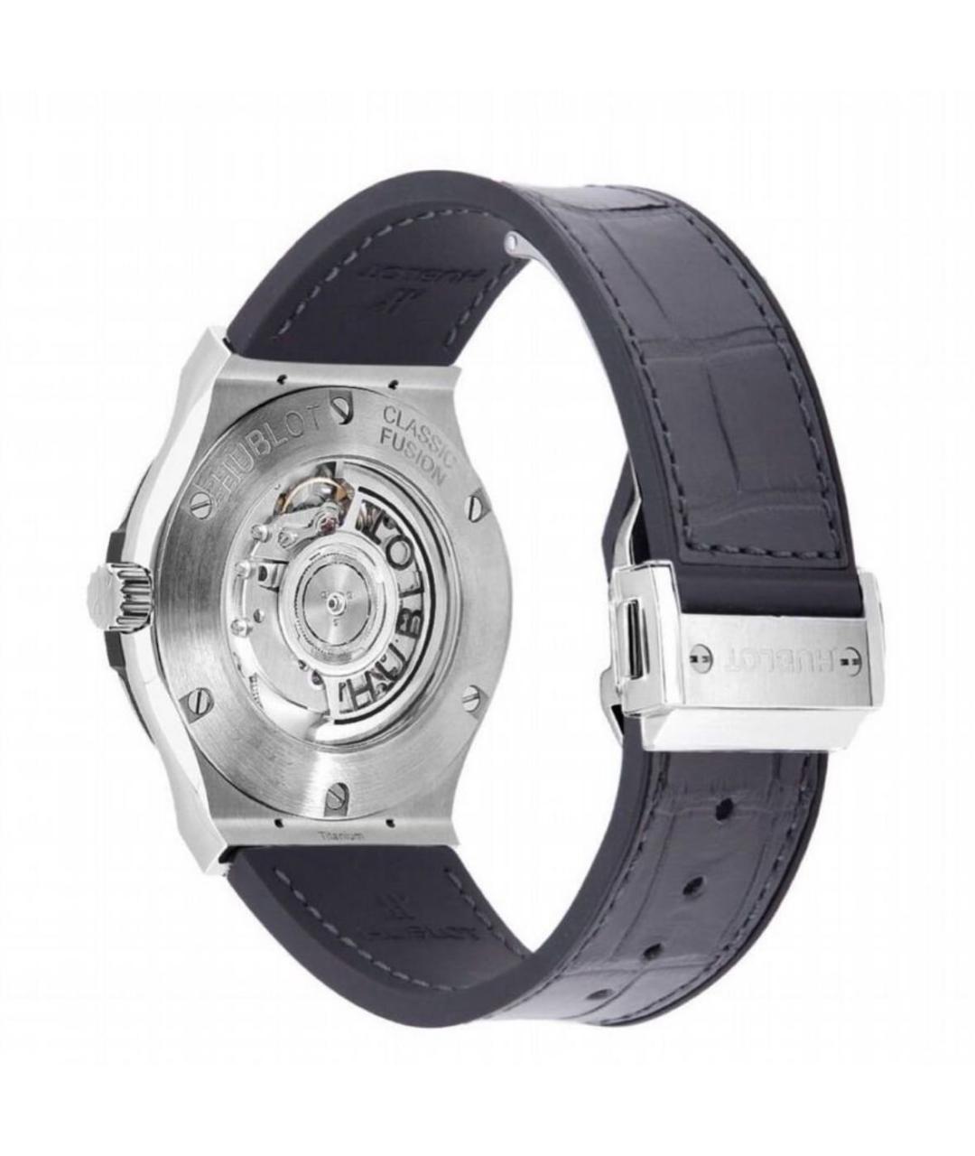 HUBLOT Антрацитовые часы из экзотической кожи, фото 2