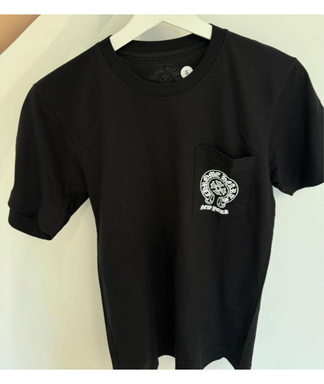 CHROME HEARTS Черная хлопковая футболка, фото 5