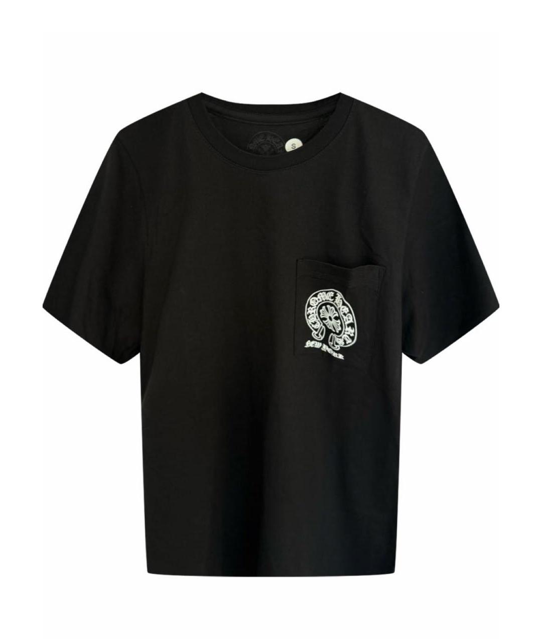 CHROME HEARTS Черная хлопковая футболка, фото 6