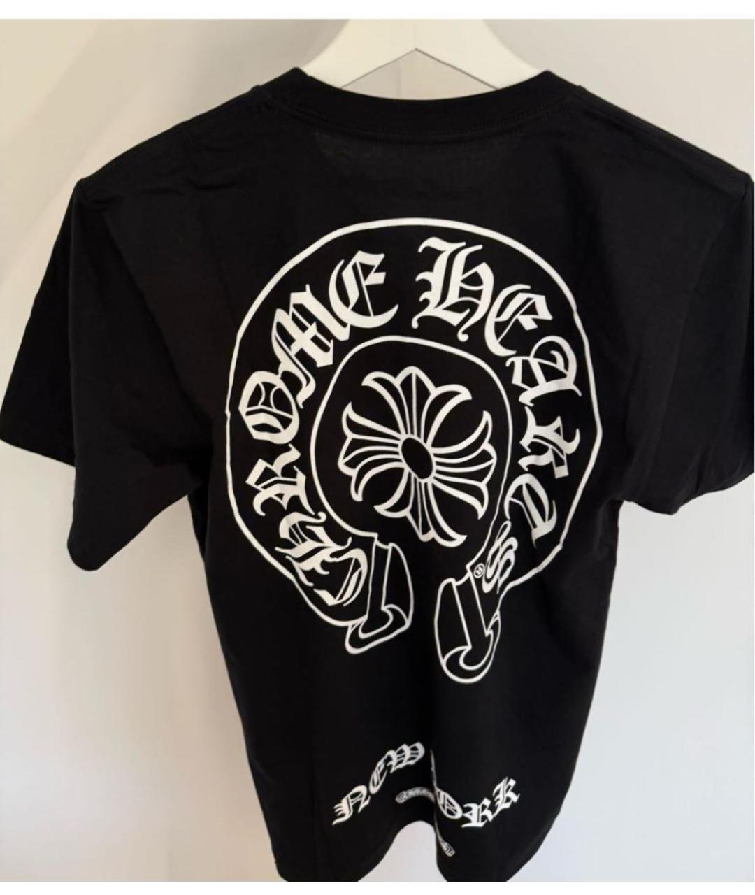 CHROME HEARTS Черная хлопковая футболка, фото 2