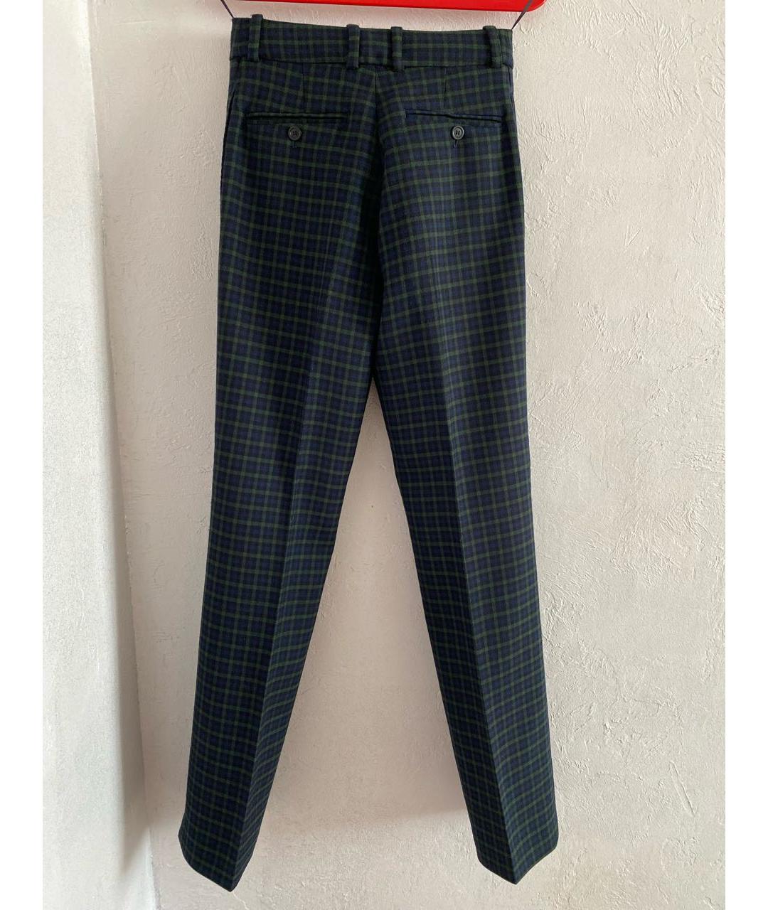 BURBERRY Зеленый шерстяной костюм с брюками, фото 5